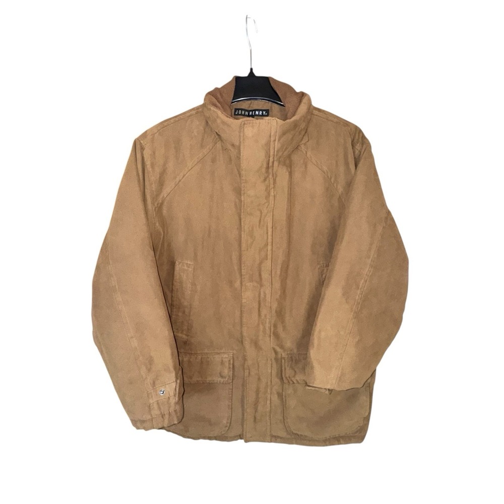 John Henry Suede Finish Jacket Mens Large *No hood*